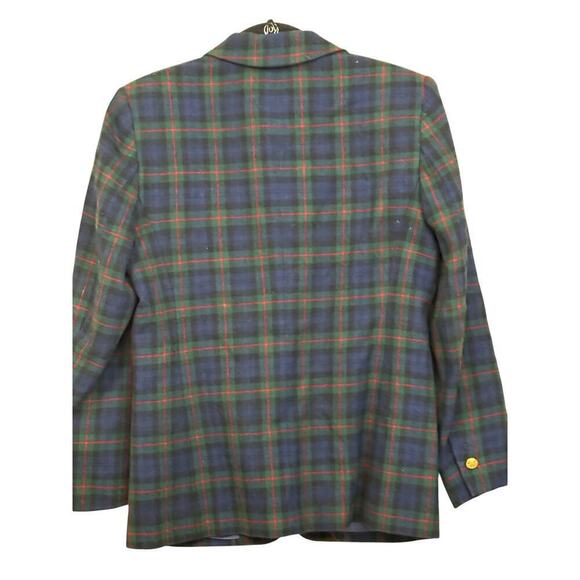 Pendleton argyle Tartan plaid blazer, 4P, academia, preppy, vintage 90s - Picture 2 of 4